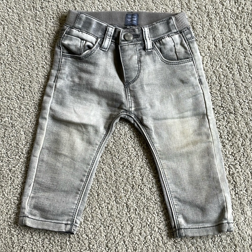 Babyface 9 month old grey stretch skinny jean